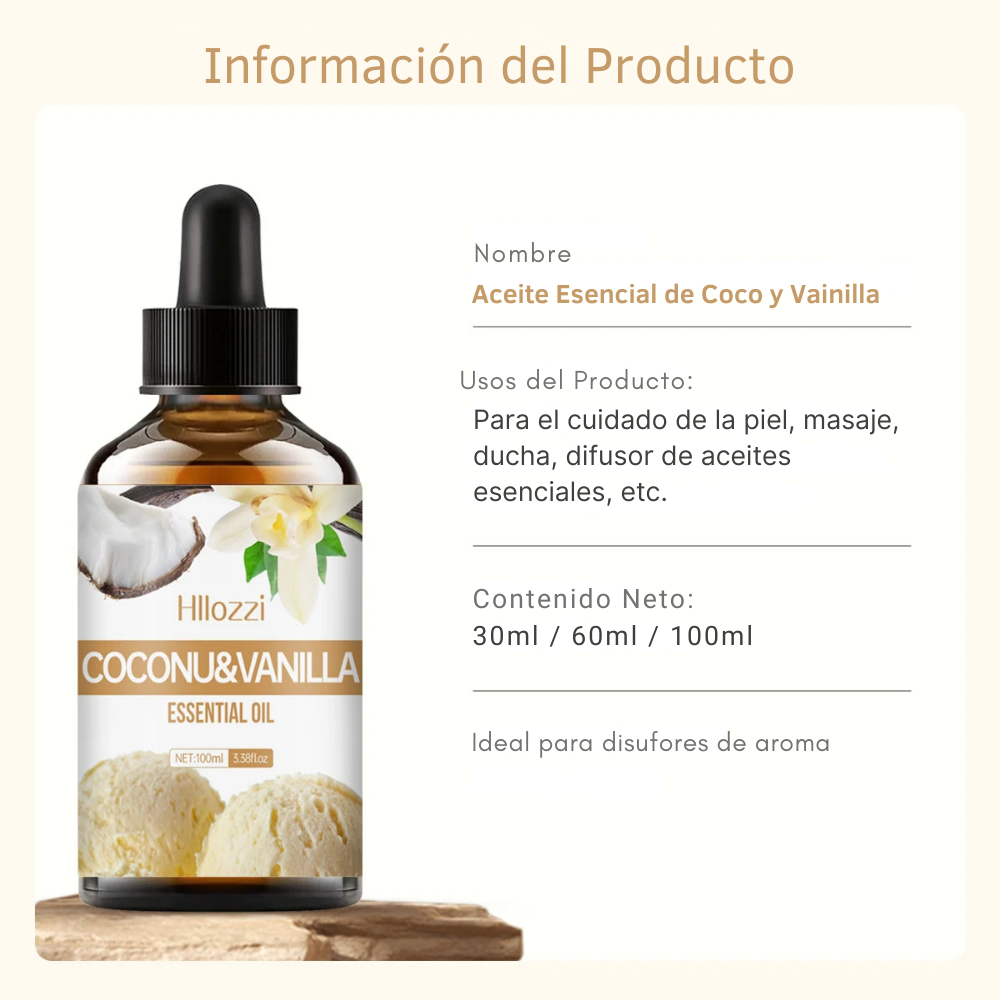 Aceite Esencial de Coco y Vainilla